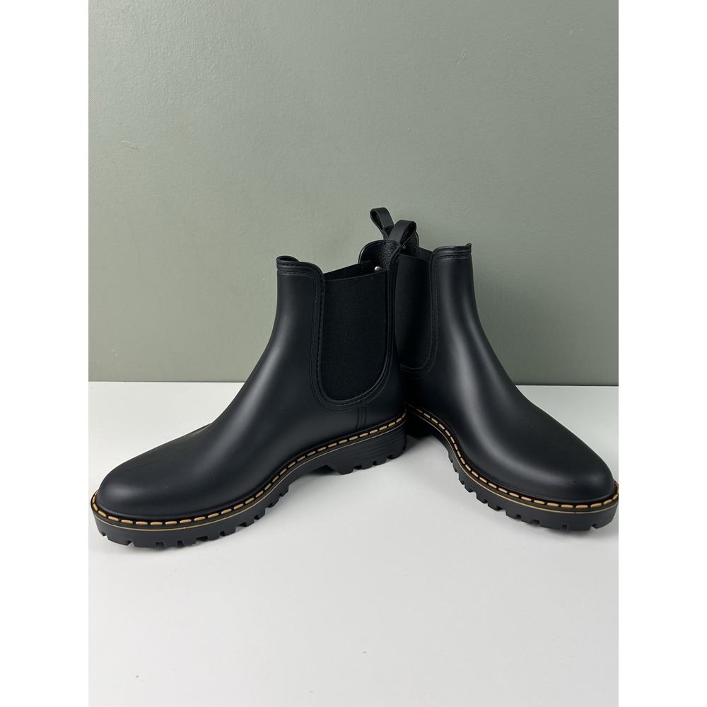 Igor Trak Mate Tri Black Chelsea Waterproof Rain Boots‎ Women 6.5 EU Size 37 EUC